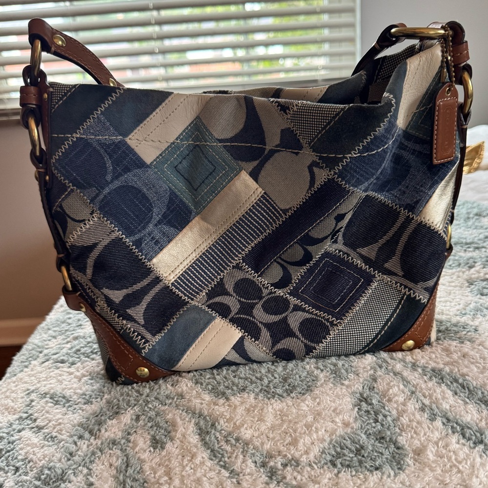 Coach purse. Jean material